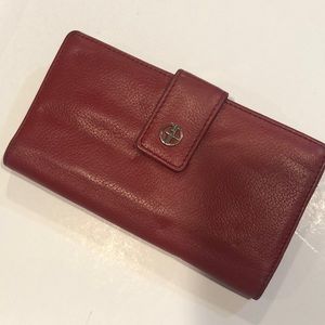 Red Giani Bernini leather wallet